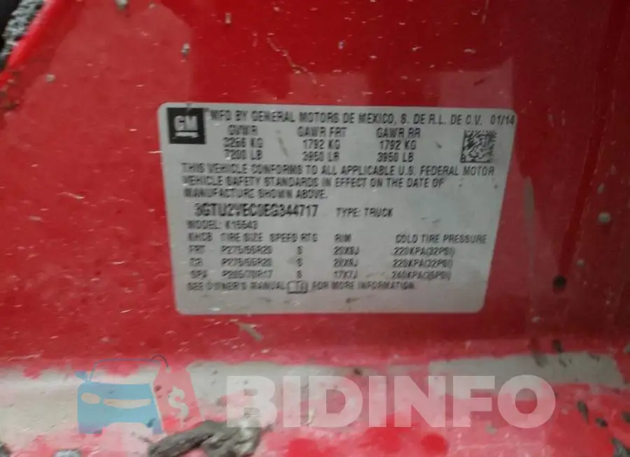 3GTU2VEC0EG344717 Photo# 12
