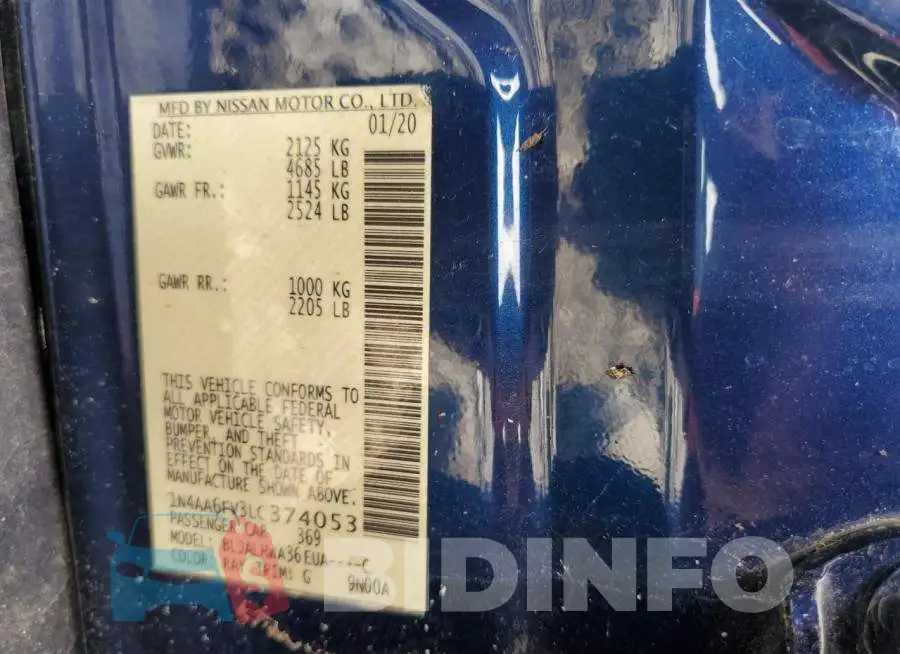 1N4AA6FV3LC374053 Photo# 12