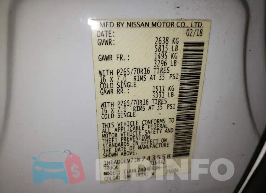 1N6AD0EV7JN743558 Photo# 12