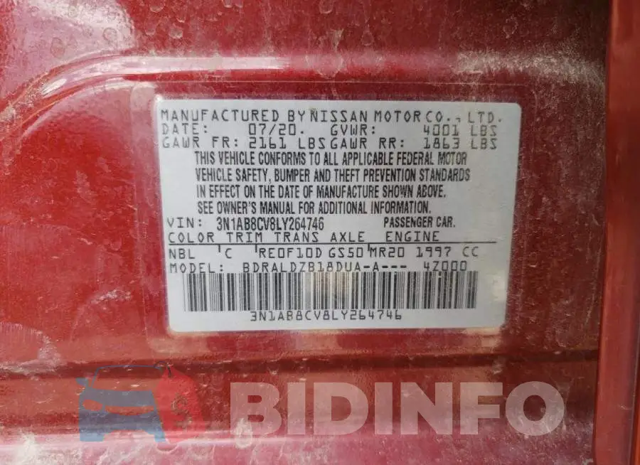 3N1AB8CV8LY264746 Photo# 12