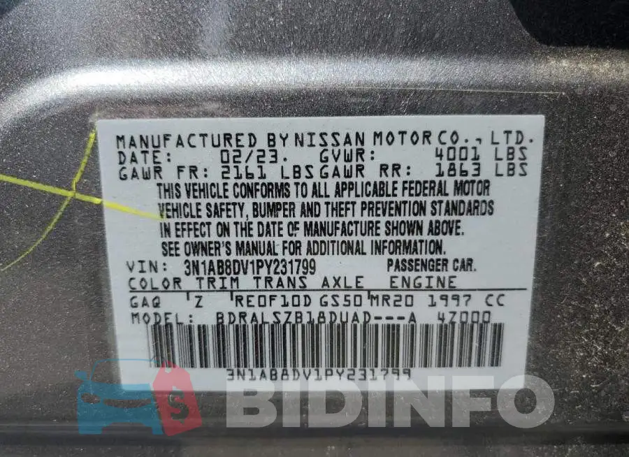 3N1AB8DV1PY231799 Photo# 13