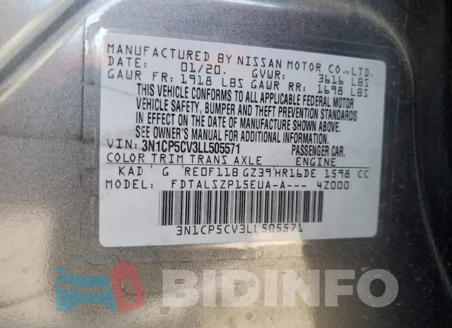 3N1CP5CV3LL505571 Photo# 13