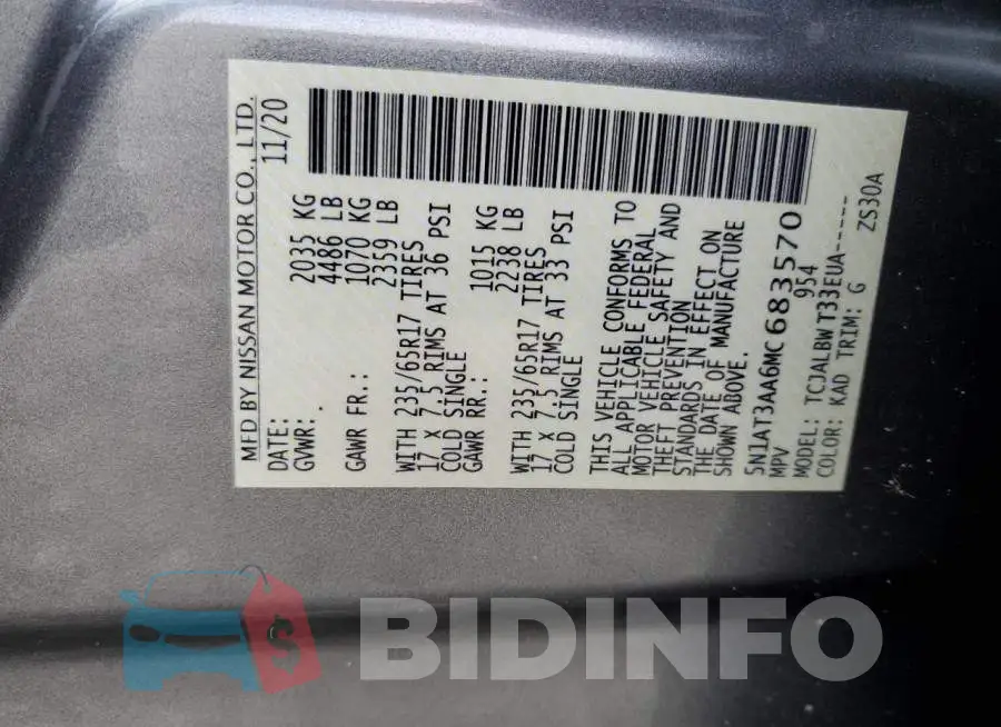 5N1AT3AA6MC683570 Photo# 13