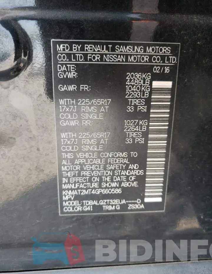 KNMAT2MT4GP660586 Photo# 12
