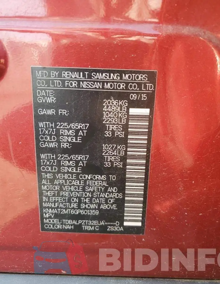 KNMAT2MT6GP601359 Photo# 13