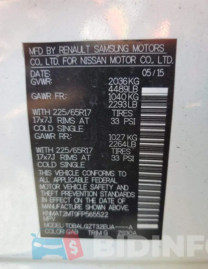KNMAT2MT9FP565522 Photo# 13