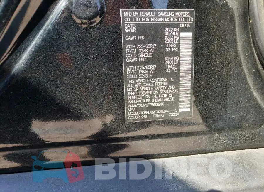 KNMAT2MV6FP592646 Photo# 13