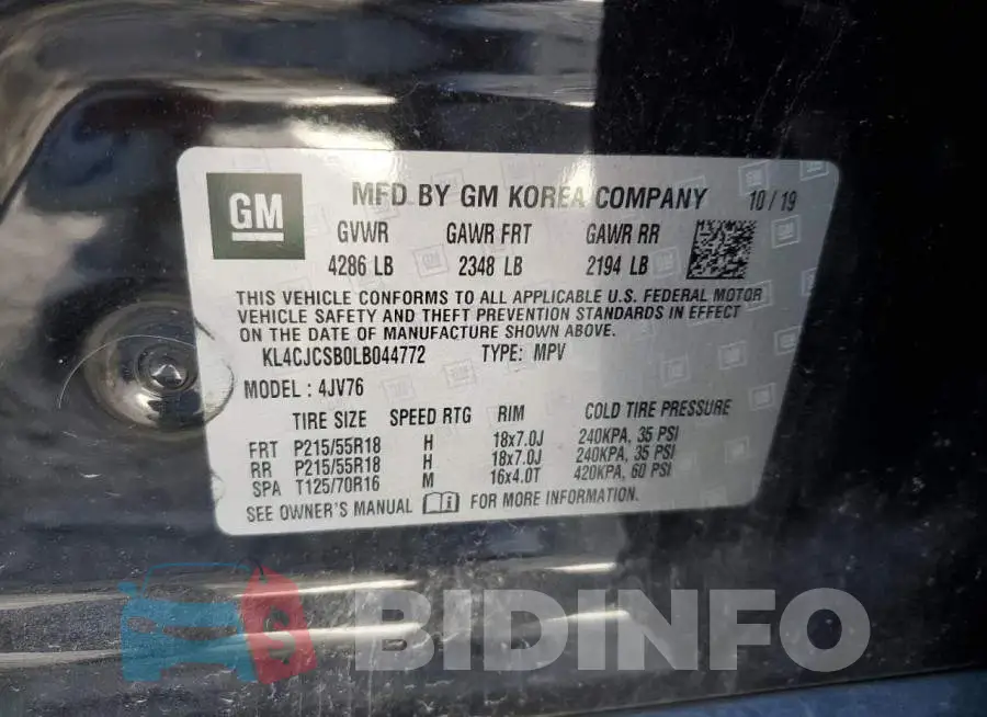 KL4CJCSB0LB044772 Photo# 13