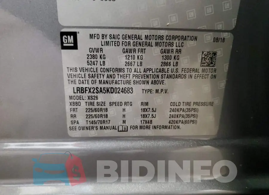 LRBFX2SA5KD024683 Photo# 14