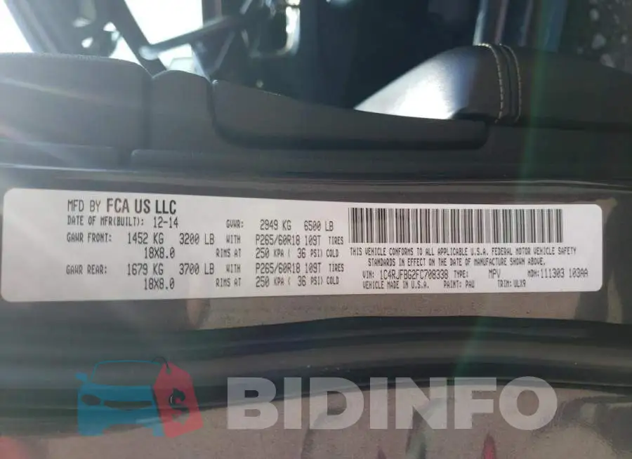 1C4RJFBG2FC708338 Photo# 13