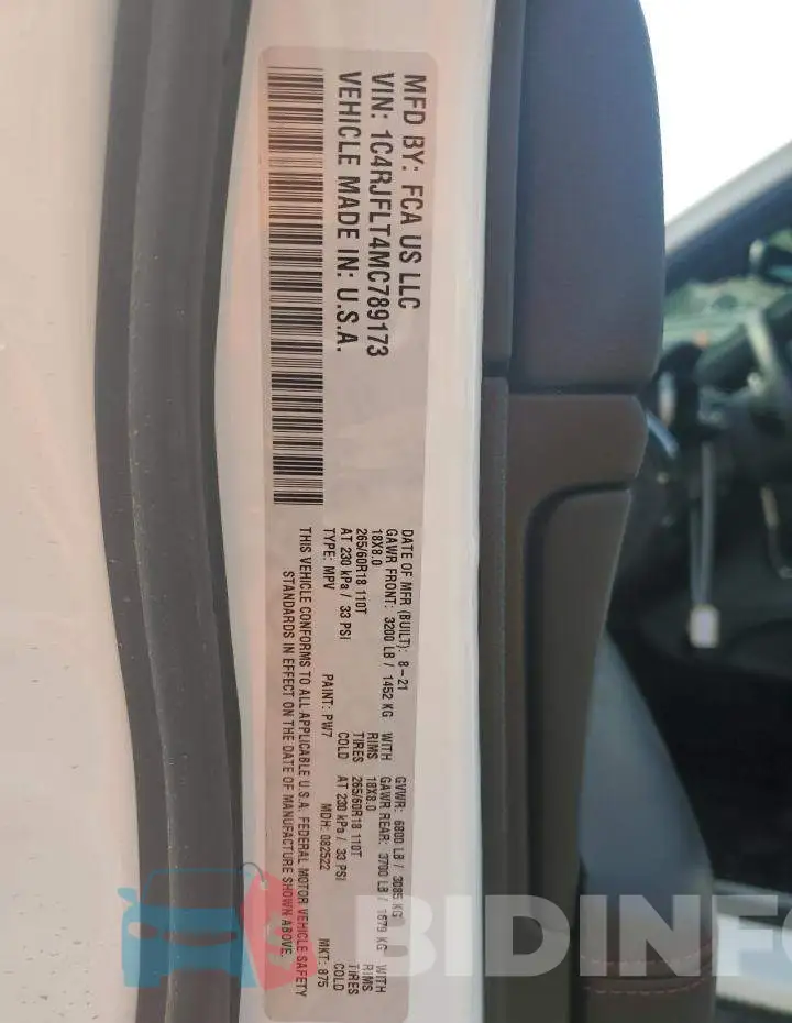 1C4RJFLT4MC789173 Photo# 13