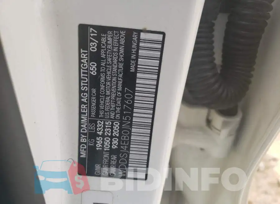 WDDSJ4EB0JN517607 Photo# 12