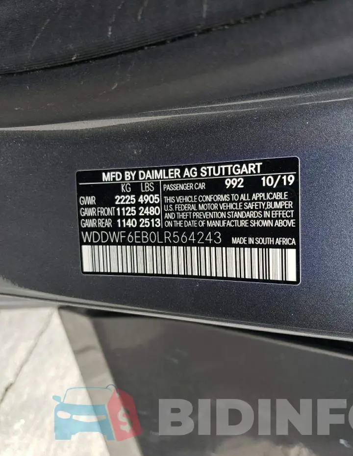 WDDWF6EB0LR564243 Photo# 12
