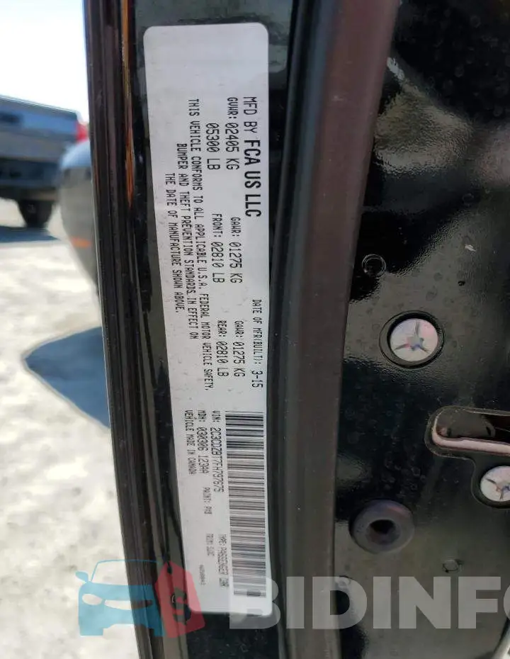 2C3CDZBT7FH797675 Photo# 12