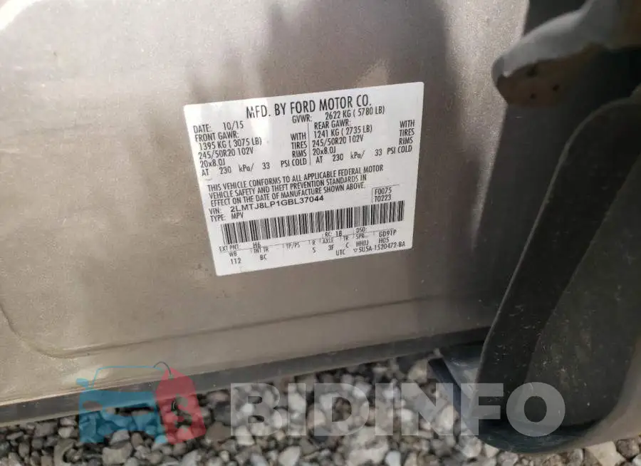 2LMTJ8LP1GBL37044 Photo# 12