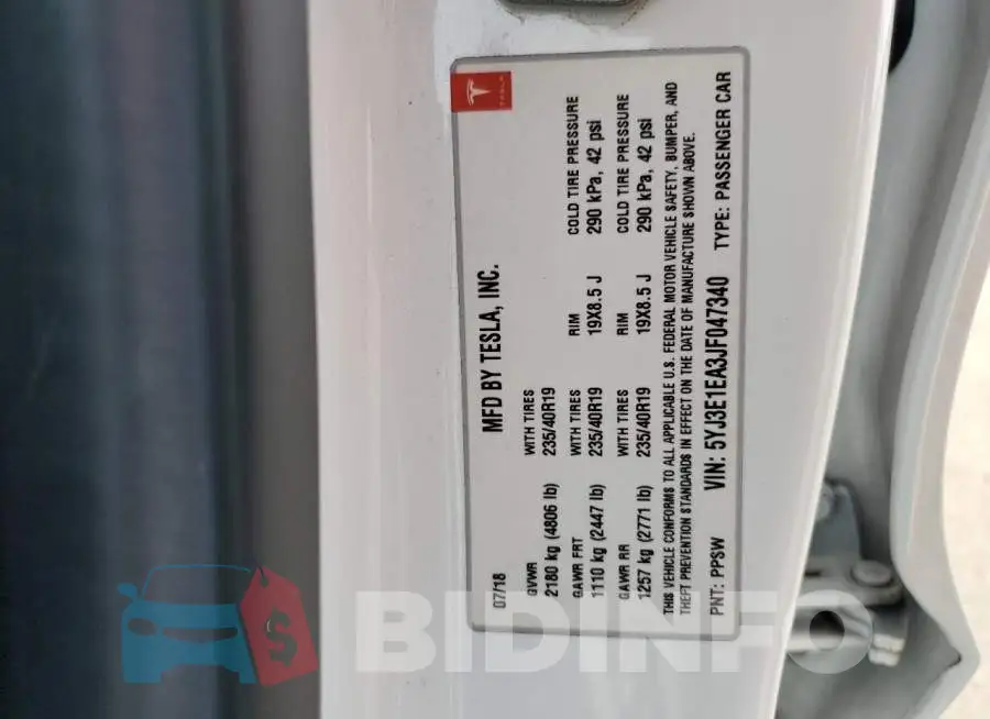5YJ3E1EA3JF047340 Photo# 12