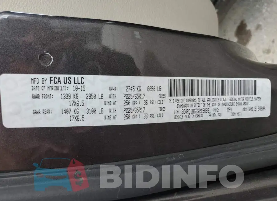 2C4RC1BG6GR156851 Photo# 12