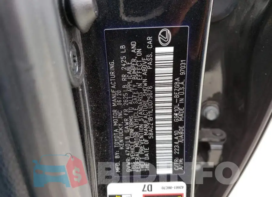 58ACZ1B11LU075676 Photo# 12