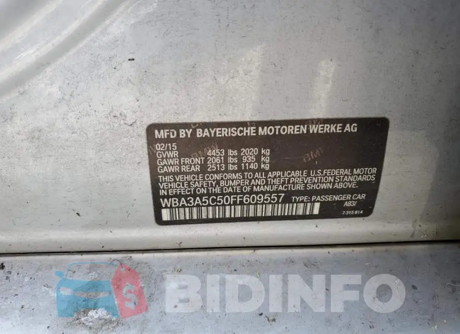 WBA3A5C50FF609557 Photo# 12
