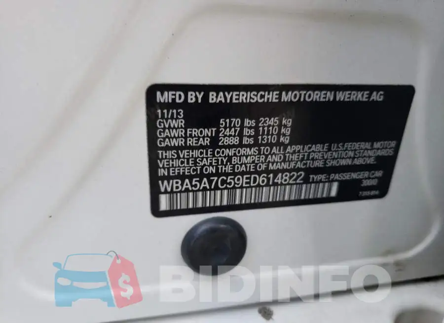 WBA5A7C59ED614822 Photo# 12