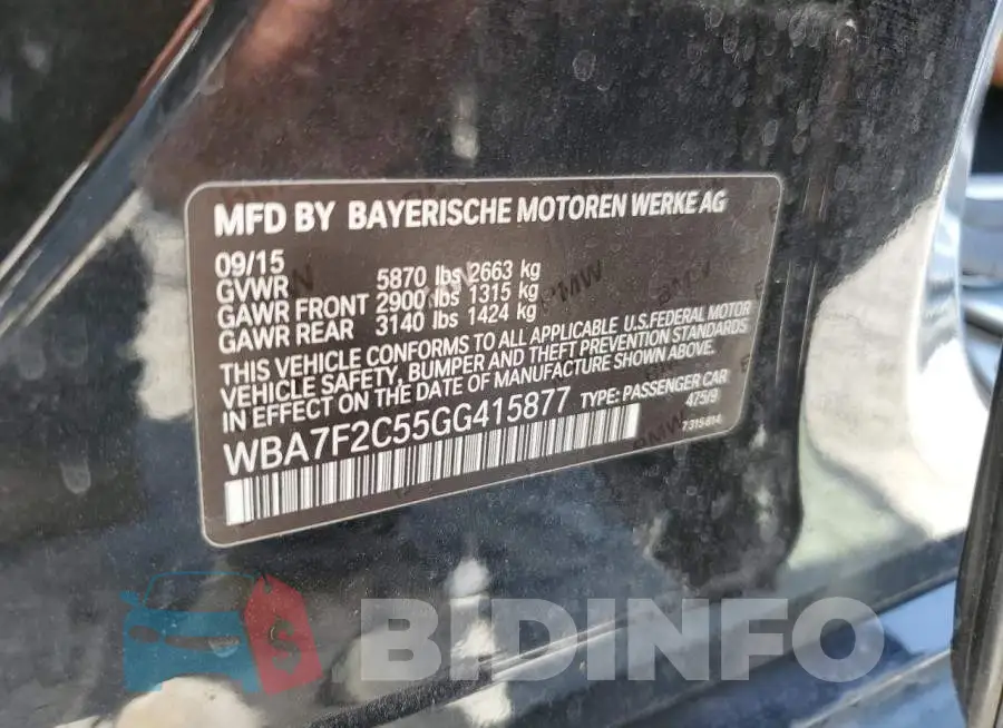 WBA7F2C55GG415877 Photo# 12