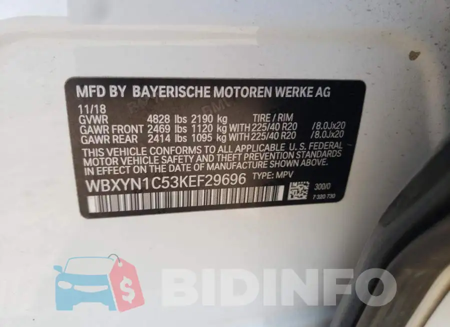 WBXYN1C53KEF29696 Photo# 12