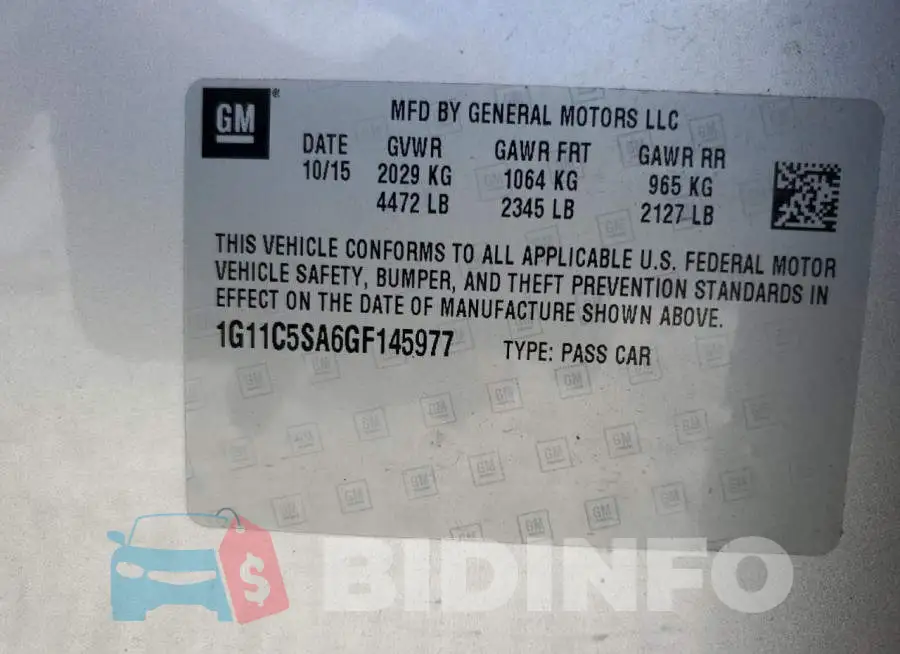 1G11C5SA6GF145977 Photo# 13