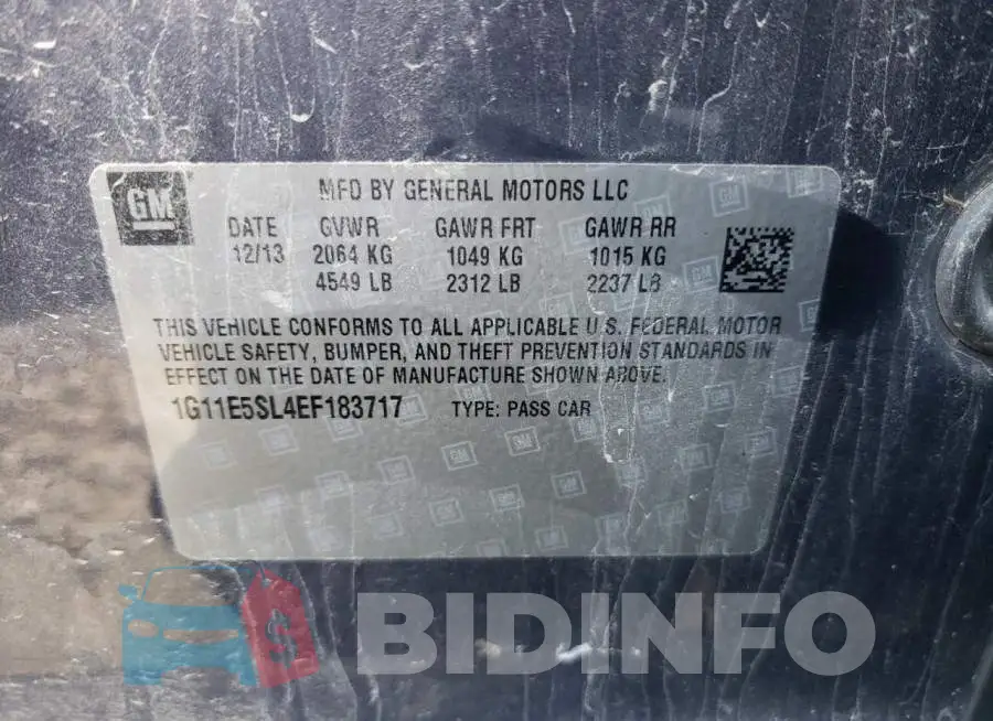 1G11E5SL4EF183717 Photo# 12