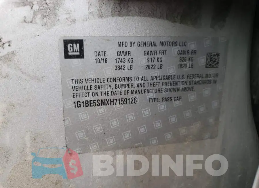 1G1BE5SMXH7159126 Photo# 12