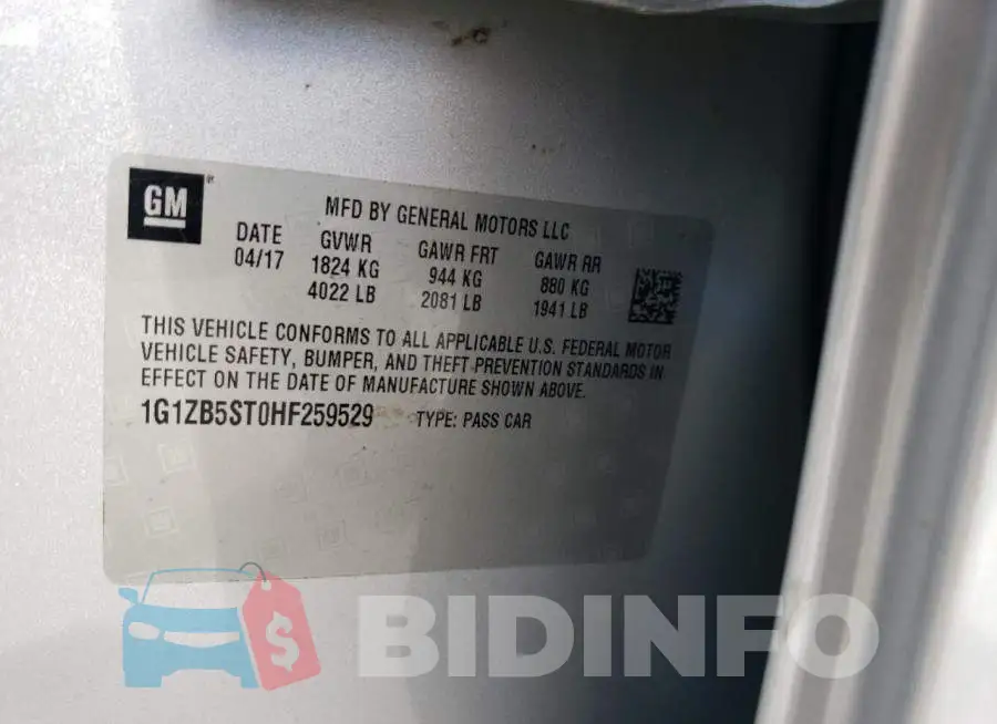 1G1ZB5ST0HF259529 Photo# 12