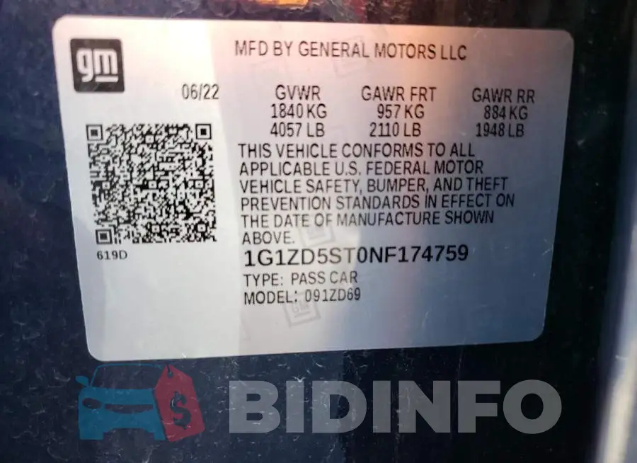 1G1ZD5ST0NF174759 Photo# 13