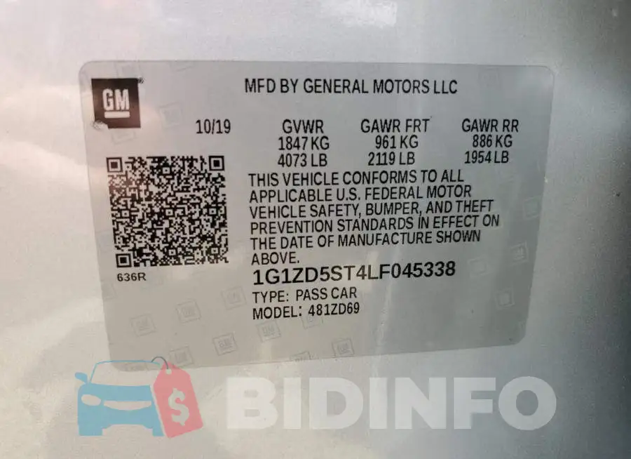 1G1ZD5ST4LF045338 Photo# 12
