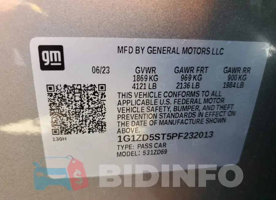 1G1ZD5ST5PF232013 Photo# 12