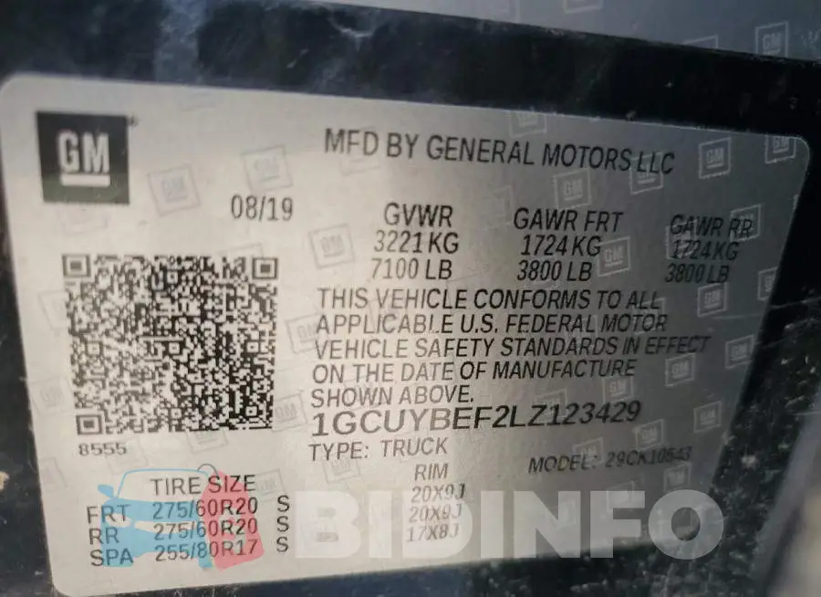1GCUYBEF2LZ123429 Photo# 12