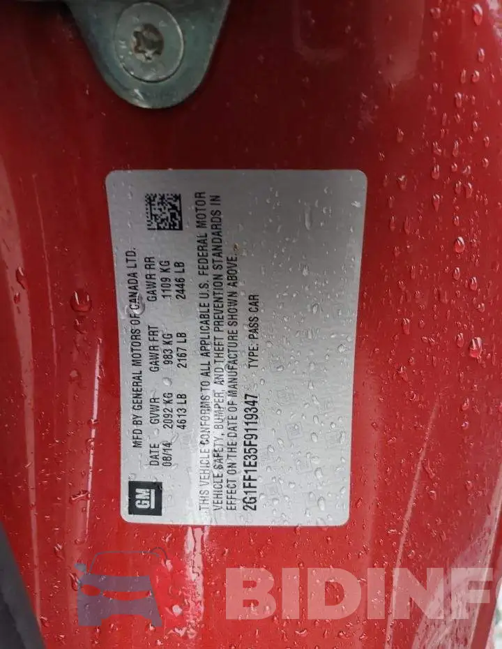 2G1FF1E35F9119347 Photo# 12