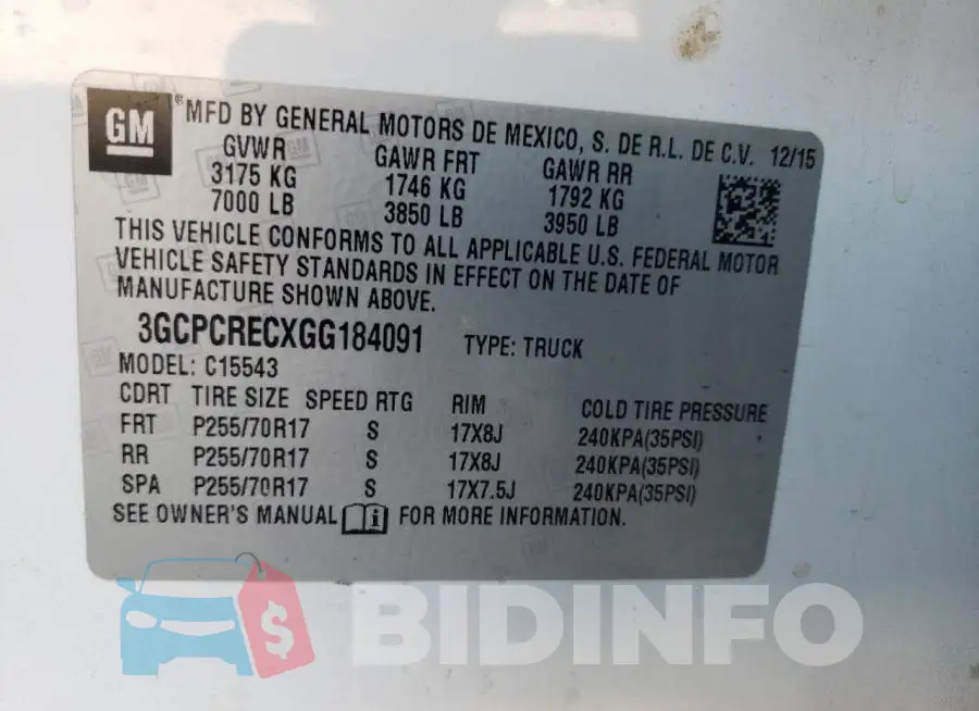 3GCPCRECXGG184091 Photo# 12