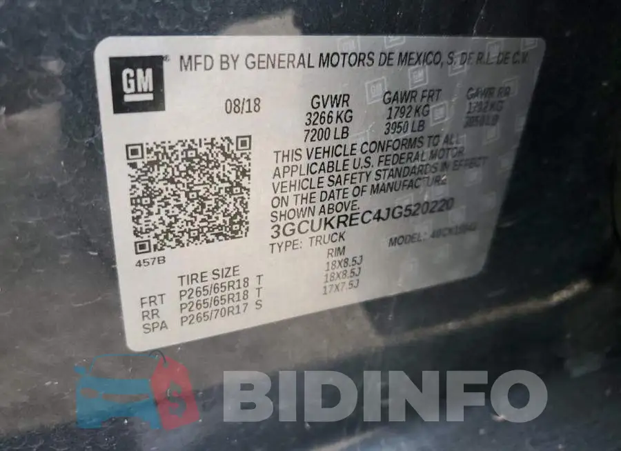 3GCUKREC4JG520220 Photo# 12