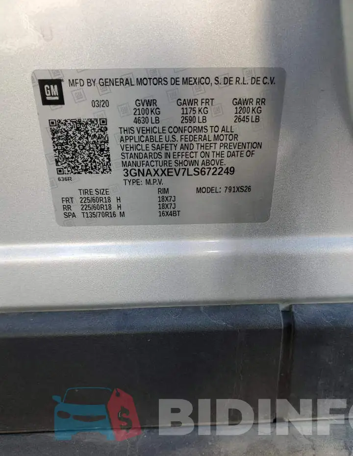 3GNAXXEV7LS672249 Photo# 12