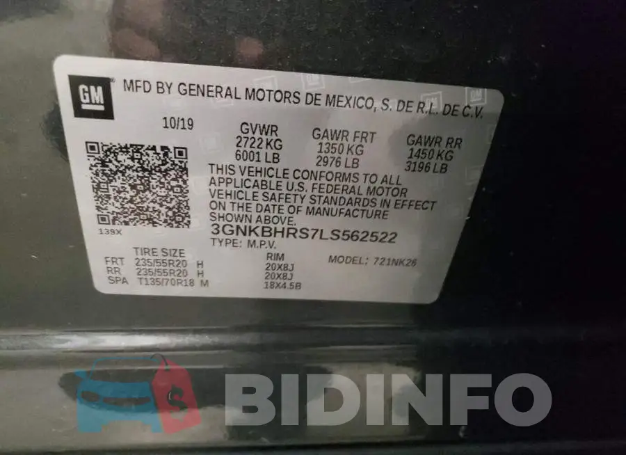 3GNKBHRS7LS562522 Photo# 13