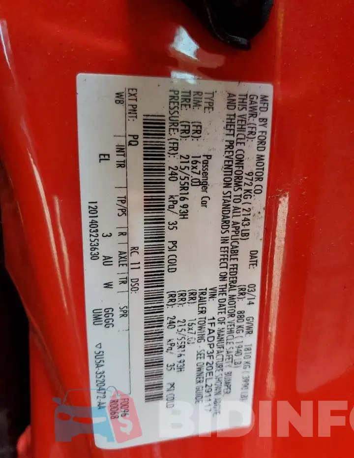 1FADP3F20EL291117 Photo# 12