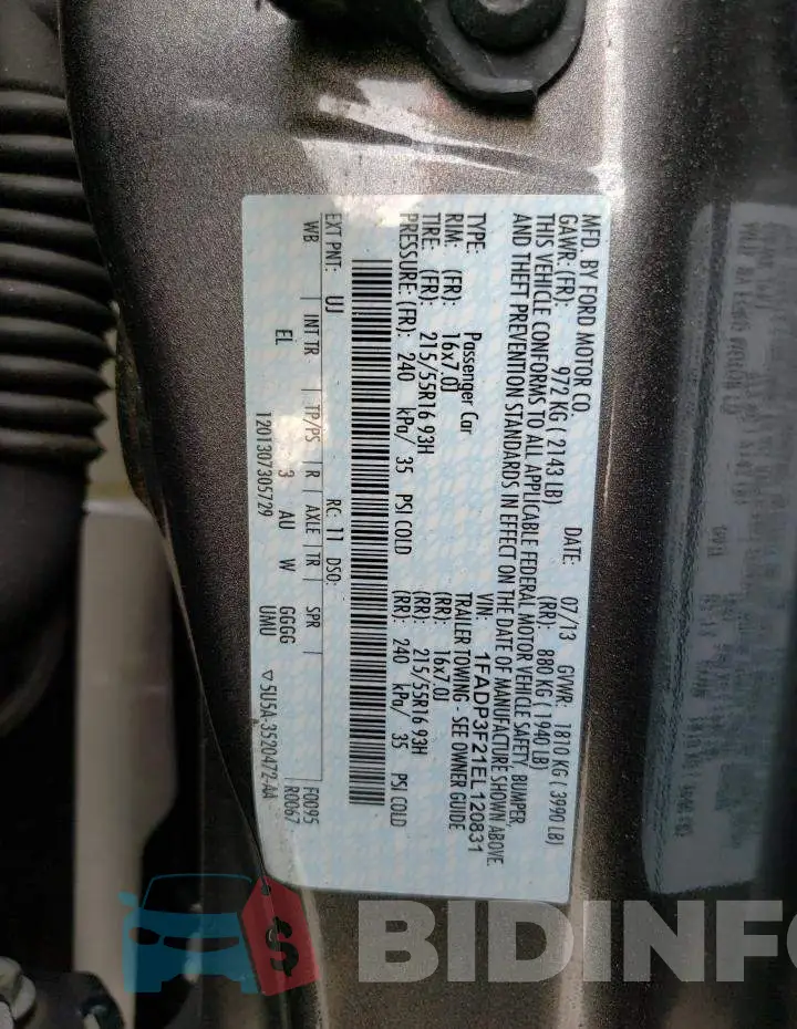 1FADP3F21EL120831 Photo# 12