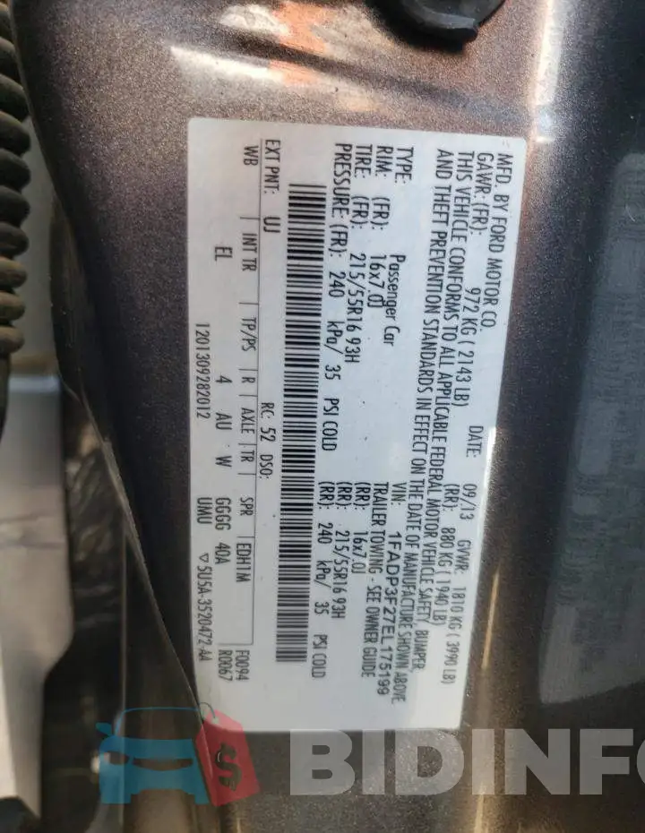 1FADP3F27EL175199 Photo# 13