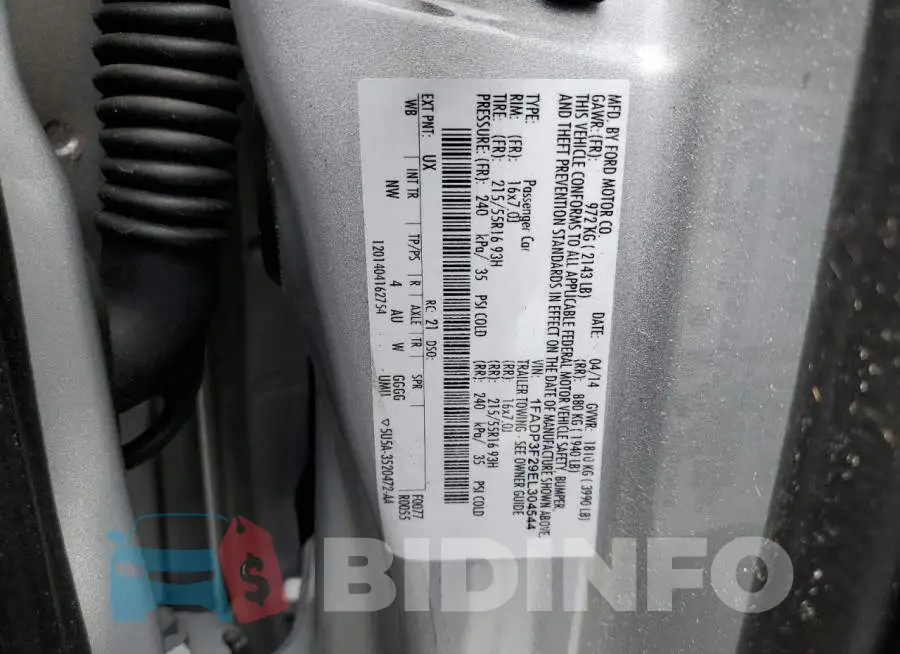 1FADP3F29EL304544 Photo# 12
