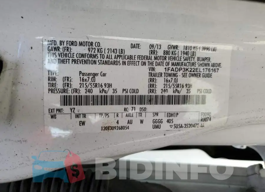 1FADP3K22EL176167 Photo# 13