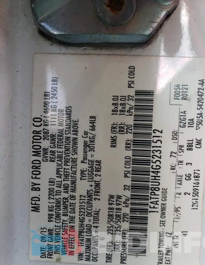 1FATP8UH4G5231512 Photo# 12
