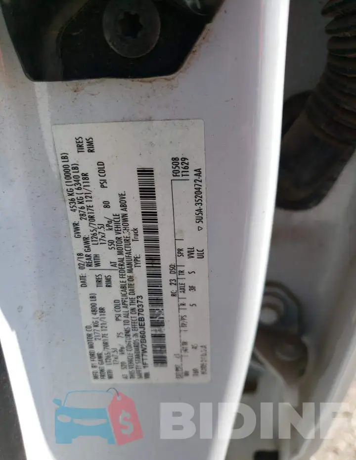 1FT7W2B60JEB70373 Photo# 12
