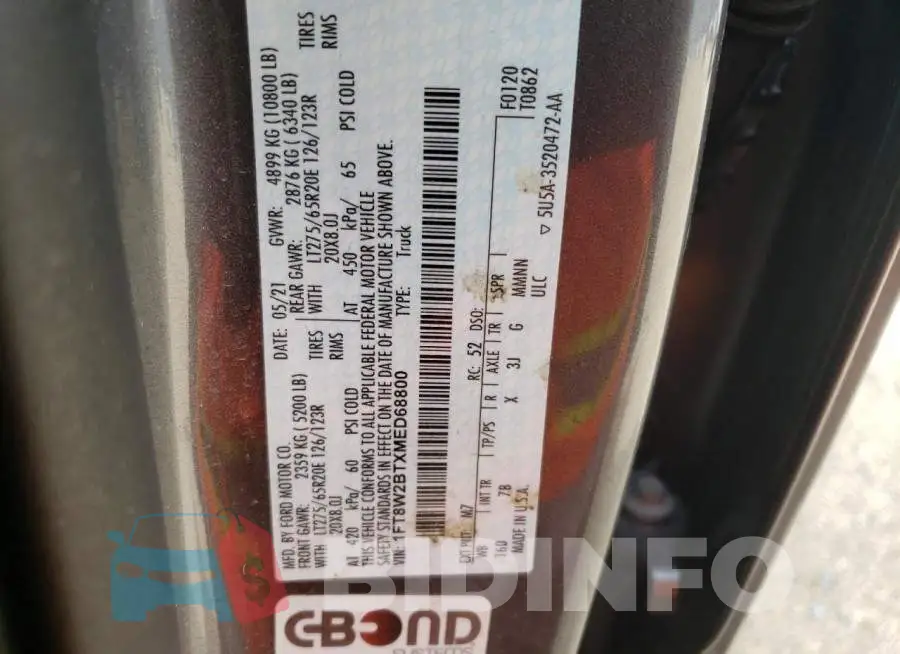 1FT8W2BTXMED68800 Photo# 13
