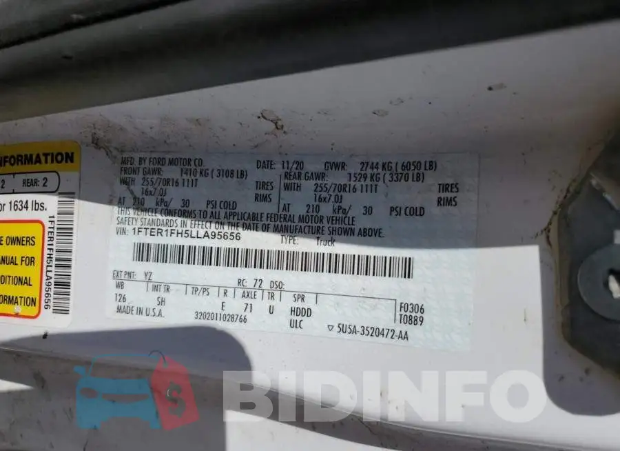 1FTER1FH5LLA95656 Photo# 13
