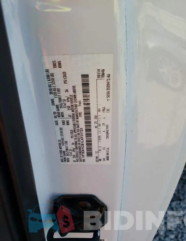 1FTEX1CB1LKF31723 Photo# 12