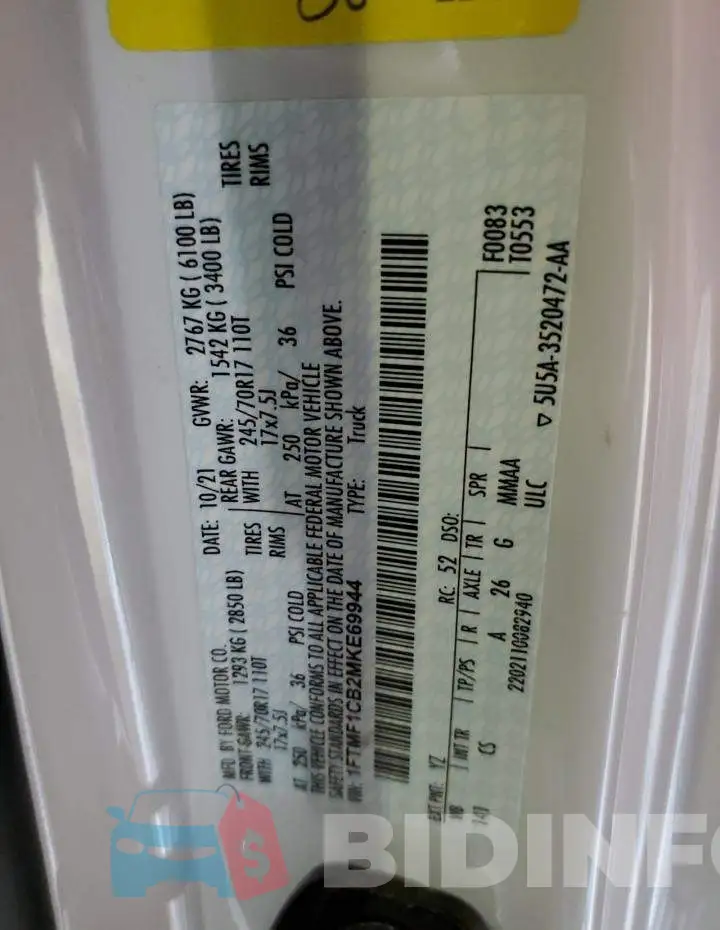 1FTMF1CB2MKE69944 Photo# 12
